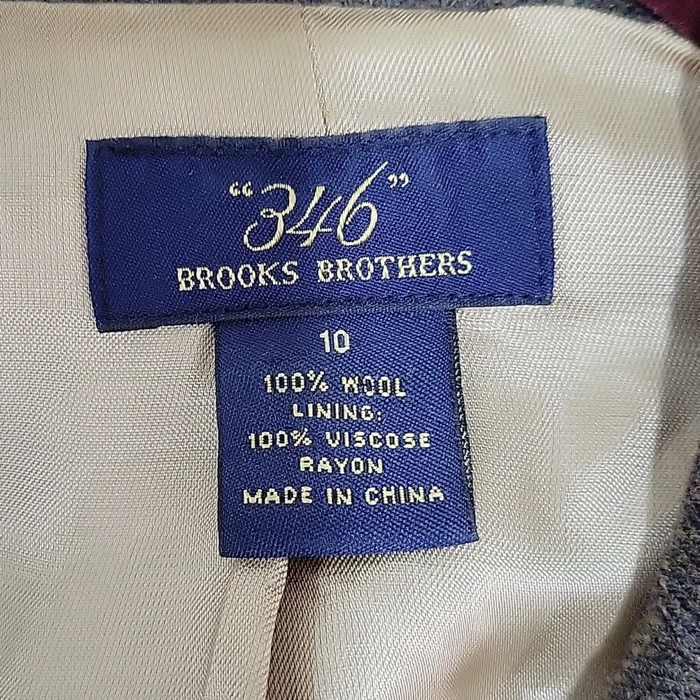 Brooks Brothers Wool Blazer Size 10 Brown - Picture 5 of 6